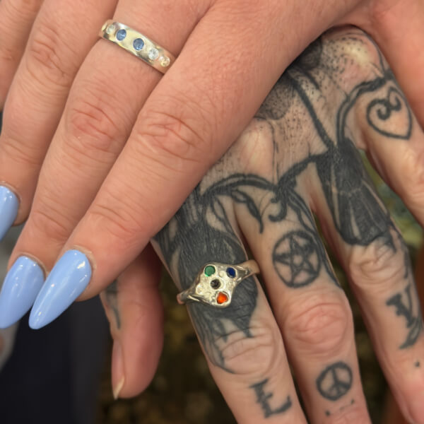 Organic Silver Ring Making Class with Stone review by Christy Dellaney - Adelaide