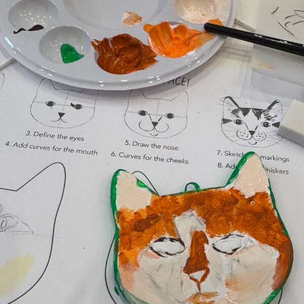 Paint a Cat Ornament Workshop review by Vicky Judd - Melbourne