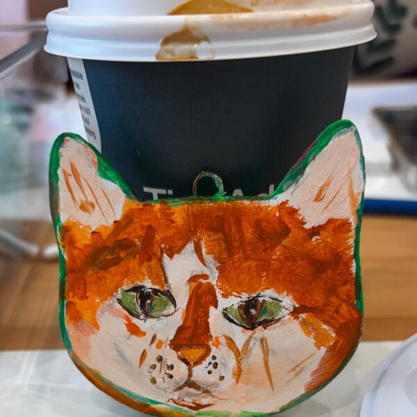 Paint a Cat Ornament Workshop review by Vicky Judd - Melbourne