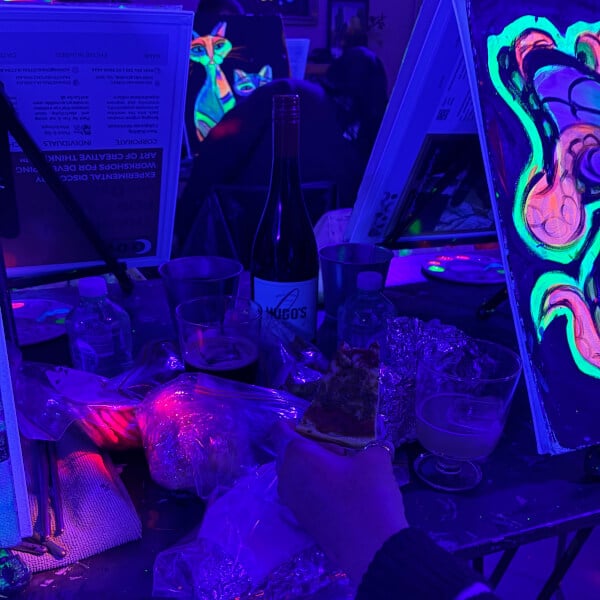 Paint and Sip Class in the Dark© review by Cindy Cataldo - Melbourne