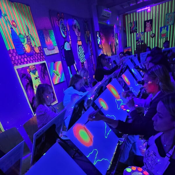 Paint and Sip Class in the Dark© review by Belinda Kalms - Melbourne