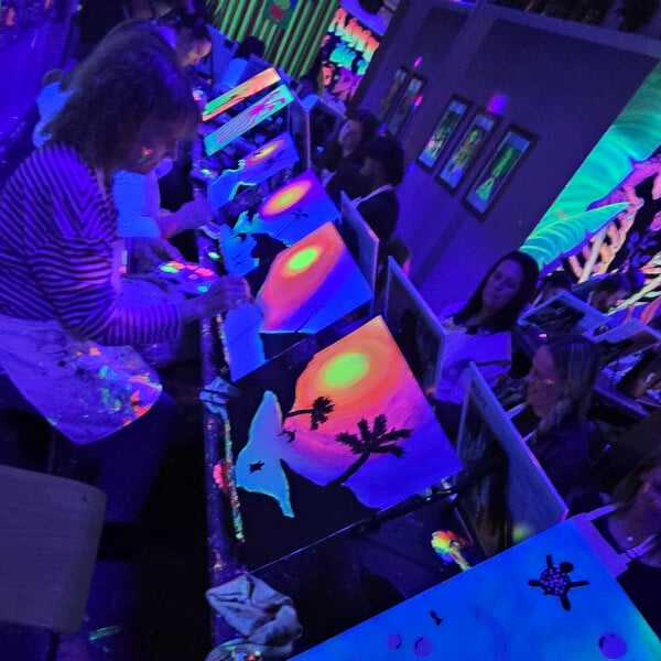 Paint and Sip Class in the Dark© review by Belinda Kalms - Melbourne
