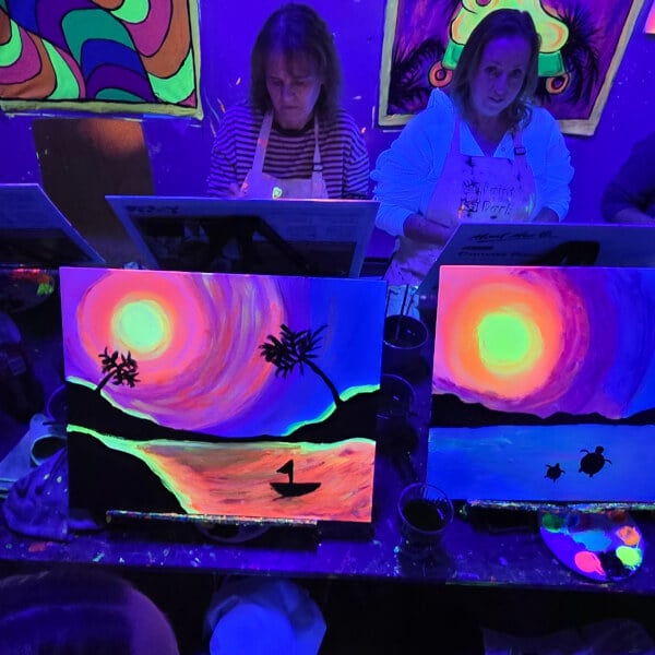 Paint and Sip Class in the Dark© review by Belinda Kalms - Melbourne