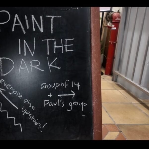 Paint and Sip Class in the Dark© review by Lee-Shay Cloete - Melbourne