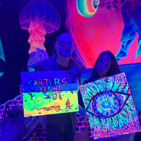 Paint and Sip Class in the Dark© review by Carter Reed - Melbourne