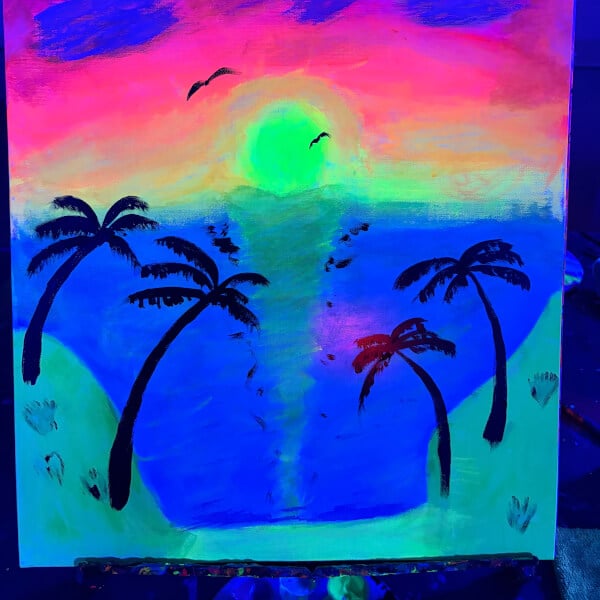 Paint and Sip Class in the Dark© review by Voula Papathanasiou - Melbourne