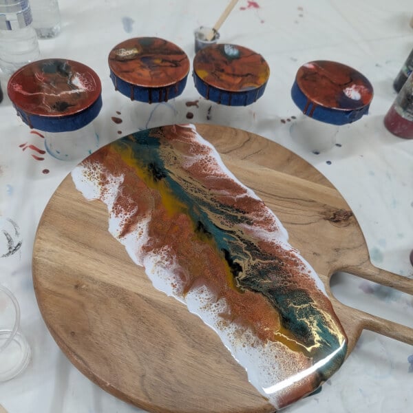 Resin Art Class: Cheeseboard and Coasters review by Jason Songsataporn - Sydney