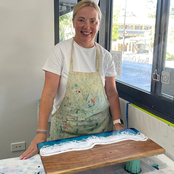 Resin Art Class: Cheeseboards review by Tricia Gillespie - Sydney