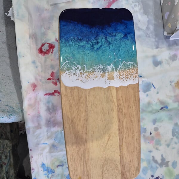 Resin Art Class: Cheeseboards review by Sandra Portela - Sydney