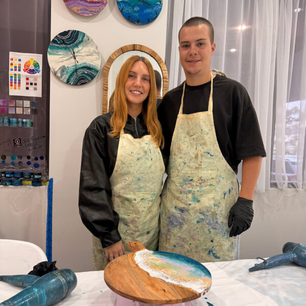 Resin Art Class: Cheeseboards review by Kiara Leach - Sydney