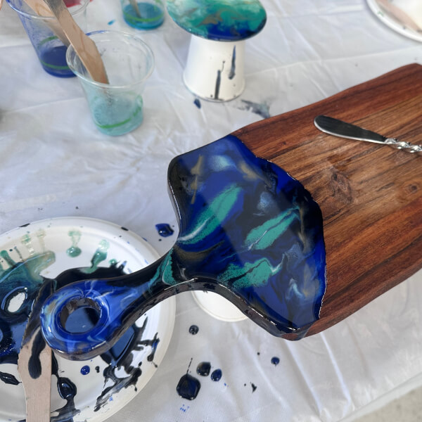 Resin Cheese Board and Sip Class review by Debbie Giacchi - Melbourne