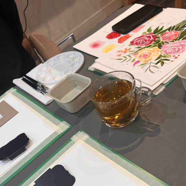 Watercolour Floral Bouquet Painting Workshop review by Michelle Parlan - Sydney