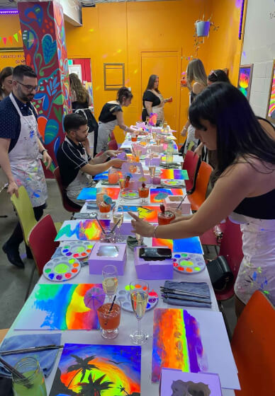 Cocktail Making and Painting Class: Shake, Sip and Paint