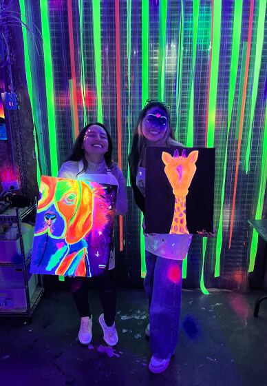 Paint and Sip Class in the Dark©