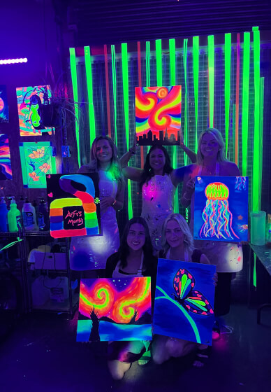 Paint and Sip Class in the Dark©