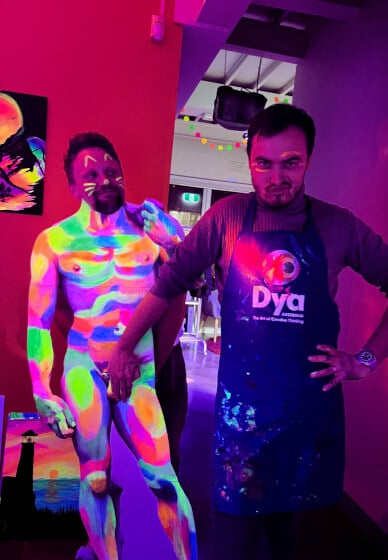 Paint and Sip Class in the Dark©