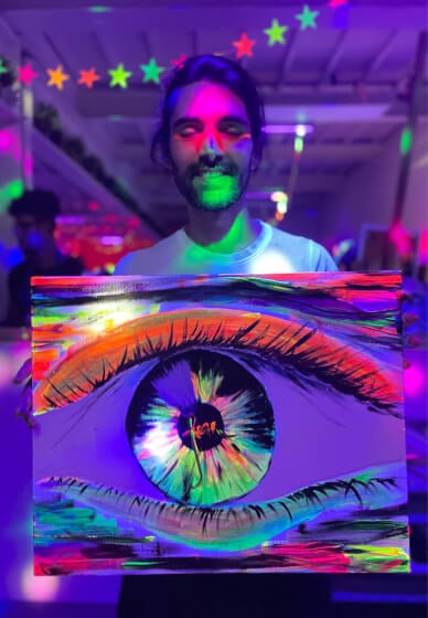 Paint and Sip Class in the Dark©