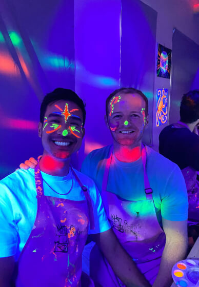 Paint and Sip Class in the Dark©