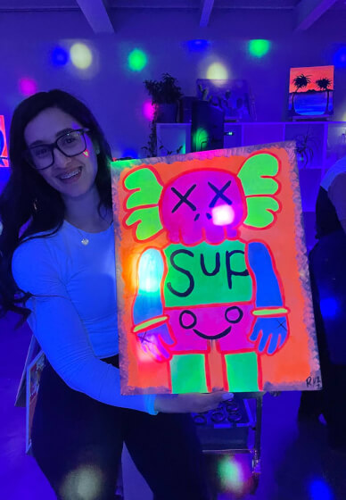 Paint and Sip Class in the Dark©
