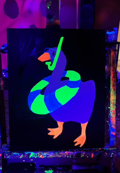Paint and Sip Class in the Dark©