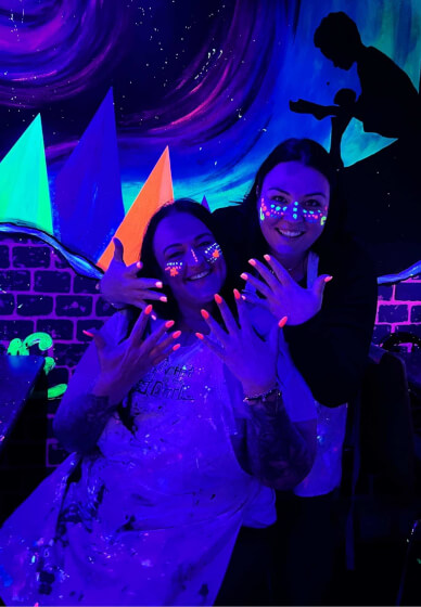 Paint and Sip Class in the Dark©