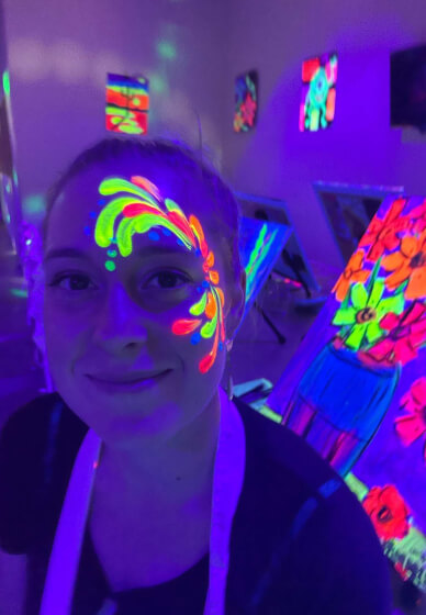 Paint and Sip Class in the Dark©