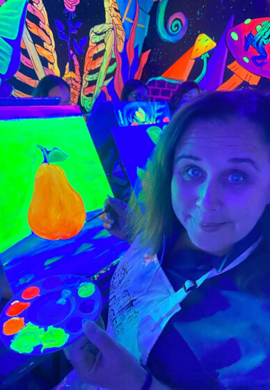 Paint and Sip Class in the Dark©