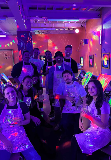 Paint and Sip Class in the Dark©
