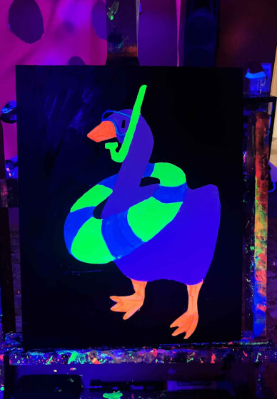 Paint and Sip Class in the Dark©