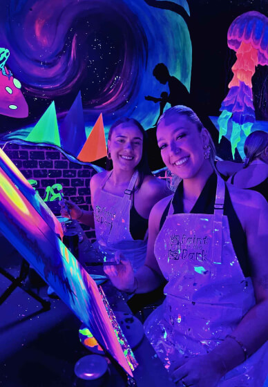Paint and Sip Class in the Dark©