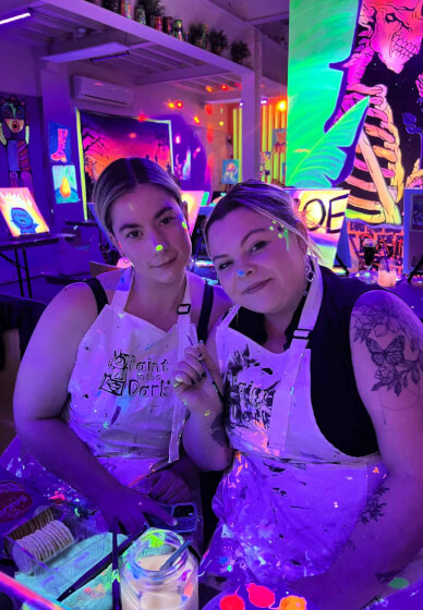 Paint and Sip Class in the Dark©