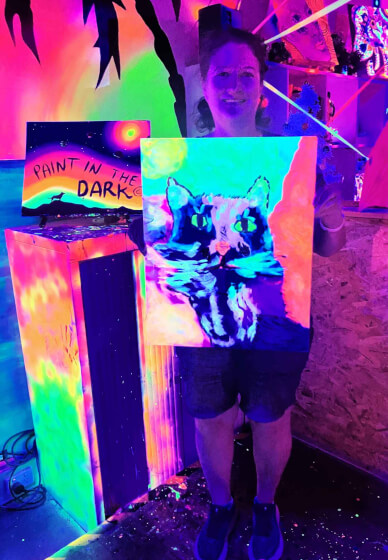 Paint and Sip Class in the Dark©