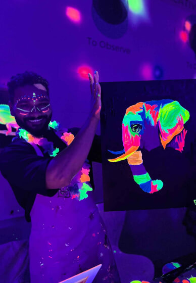 Paint and Sip Class in the Dark©