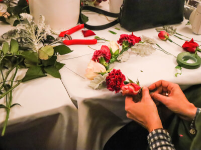 Flower crown making function room