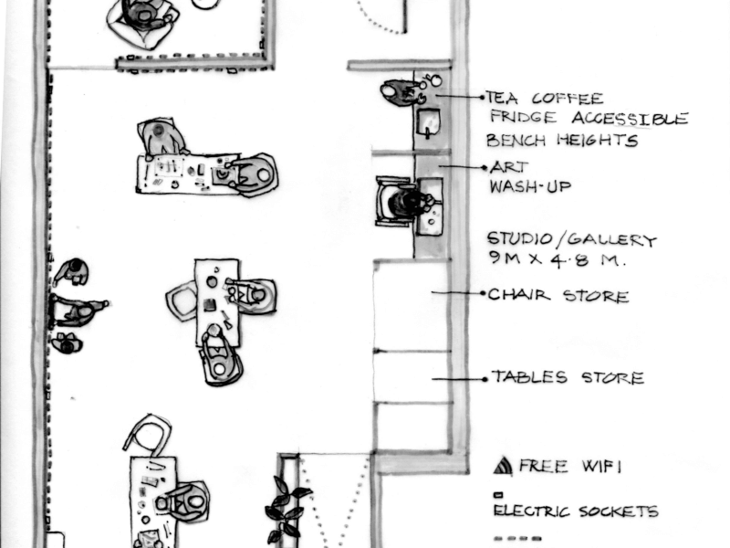 INTO-ARTS Studio + Gallery available for workshops