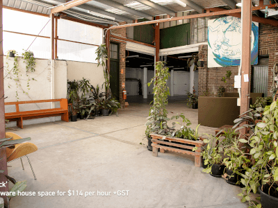 Lush Green Warehouse Space, Glebe