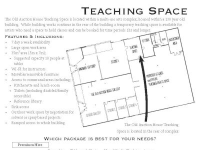 The Old Auction House Creative Hub available for workshops