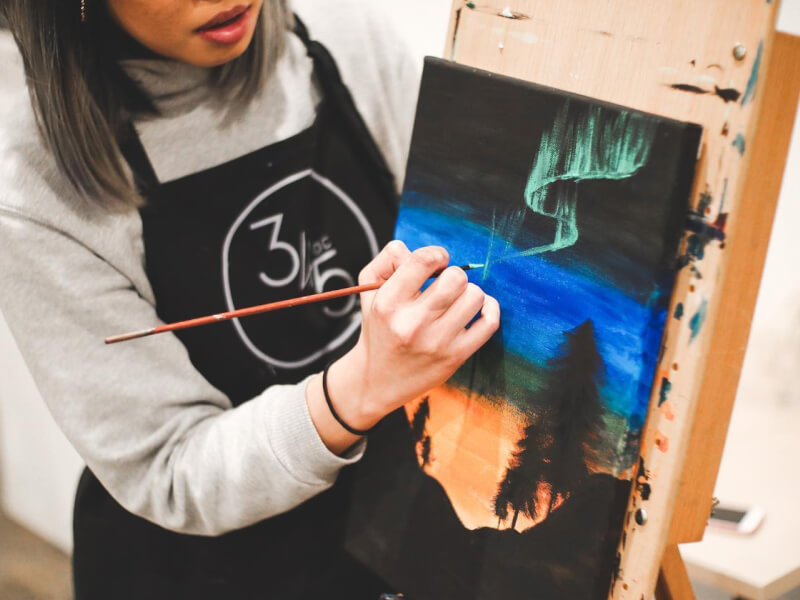 painting demonstration