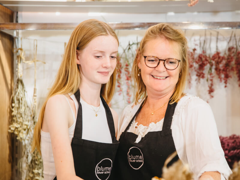 Dried flower arranging