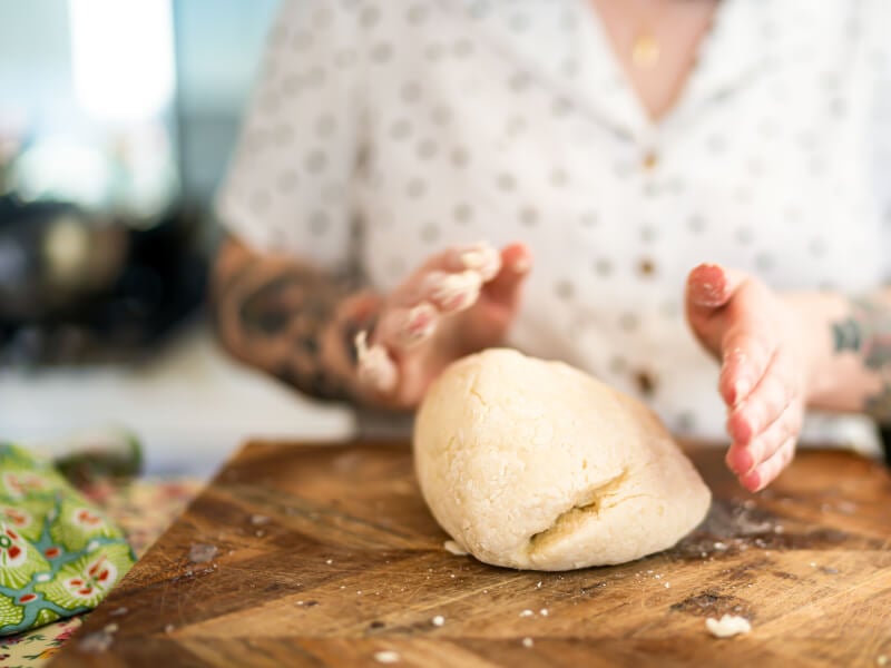Sourdough bread baking