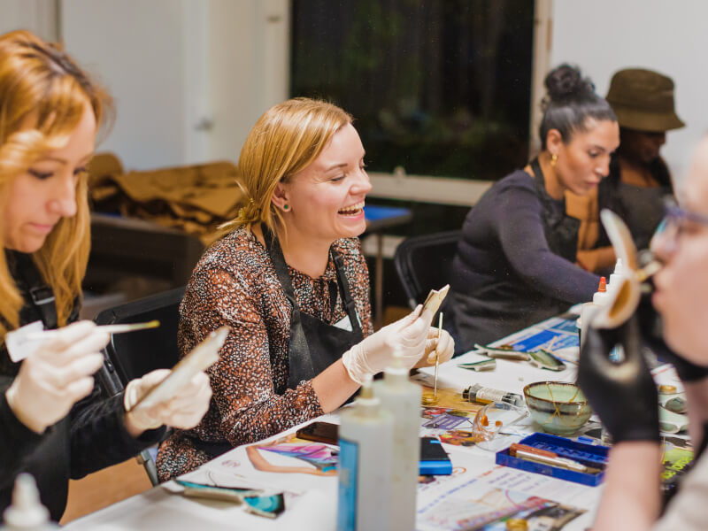 new mum at kintsugi class