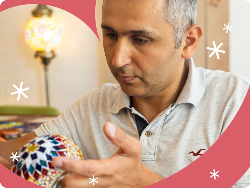 Turkish mosaic lamp