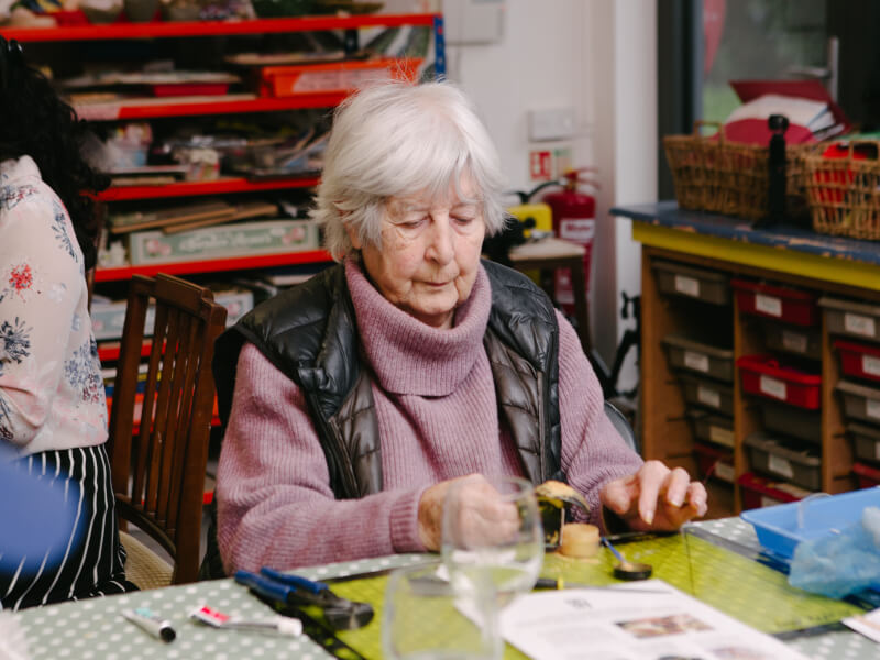 Grandma at a Kintsugi class