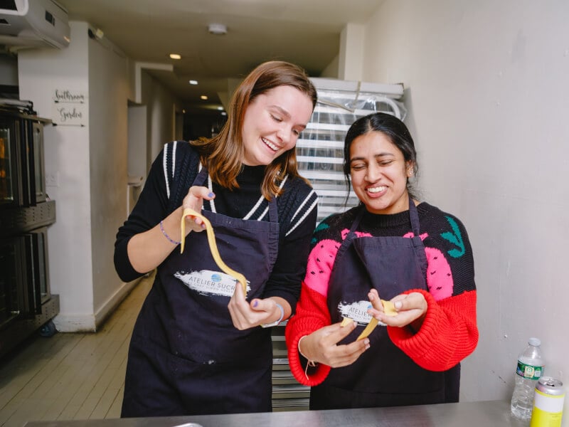 Women making desserts