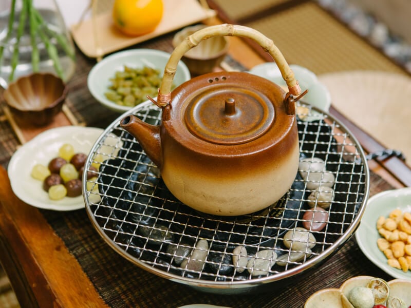 Tea pot on stove