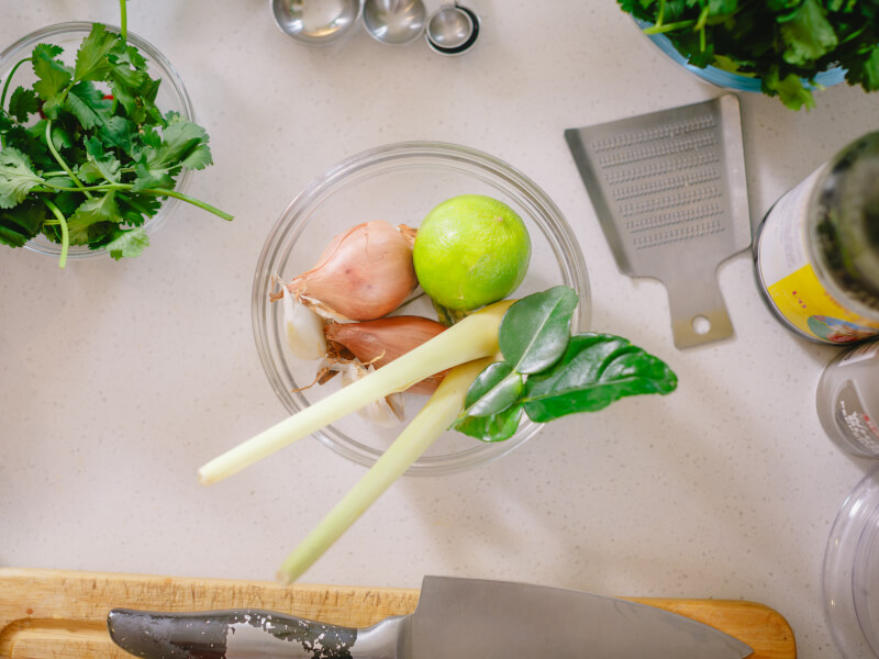 Ingredients for a Thai cooking class