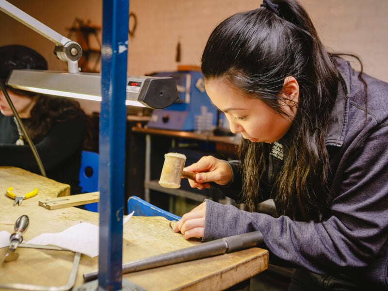 Woman making a ring