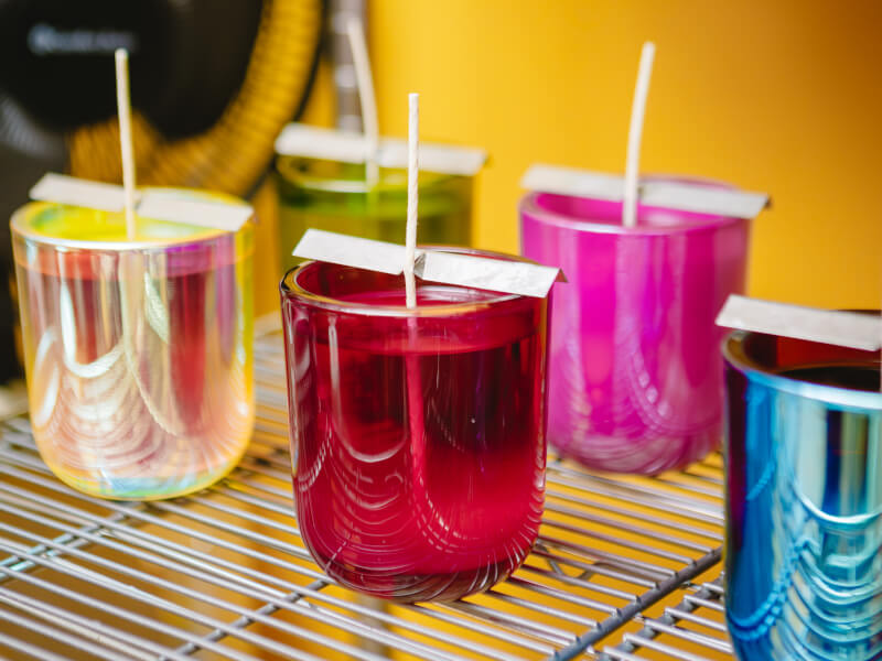 Candle making - candles setting