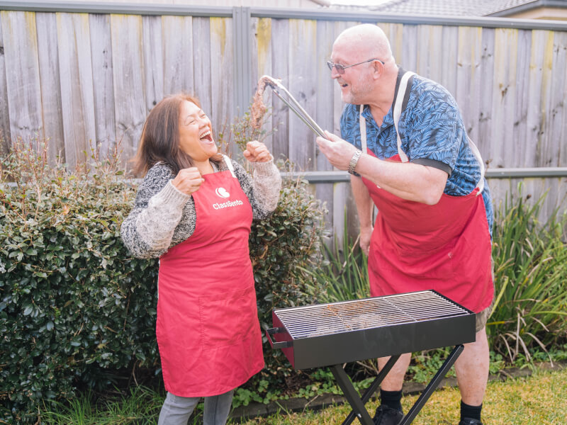 People enjoying a BBQ cooking class