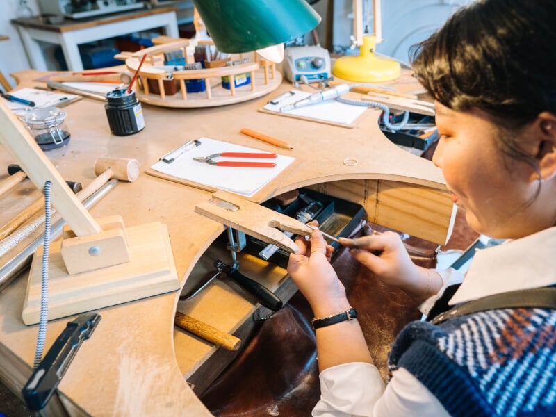 Woman making a ring